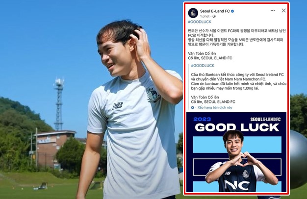 Văn Toàn chính thức rời Seoul E-Land FC, về Việt Nam khoác áo Nam Định