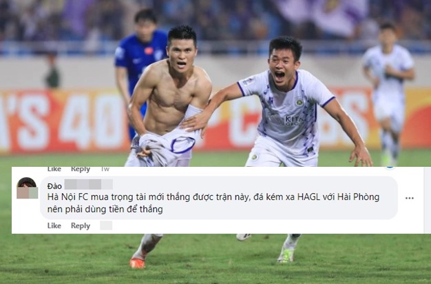 Nghĩ mà khó hiểu, Hà Nội FC vất vả chiến đấu vì tổ quốc ở sân chơi châu Á nhưng lại bị CĐV HAGL và Hải Phòng FC rủa cho thua, chê bai đủ thứ. Vừa thắng được 1 trận thì quay ra nói ‘mua trọng tài’